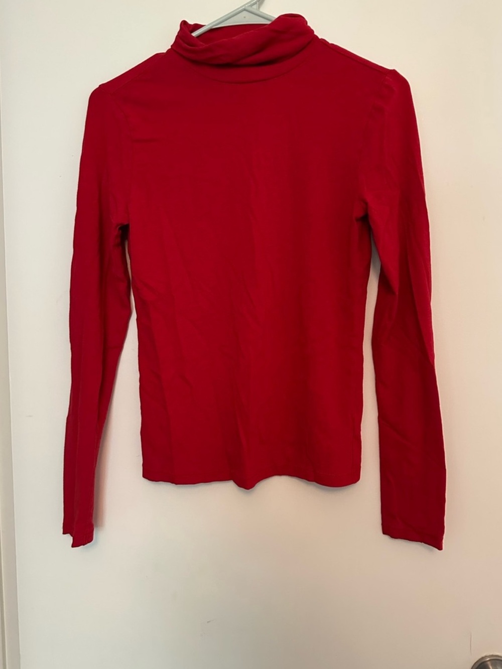GAP Bright Red Long-Sleeve Turtleneck Tee